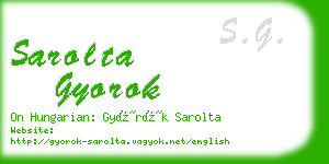 sarolta gyorok business card